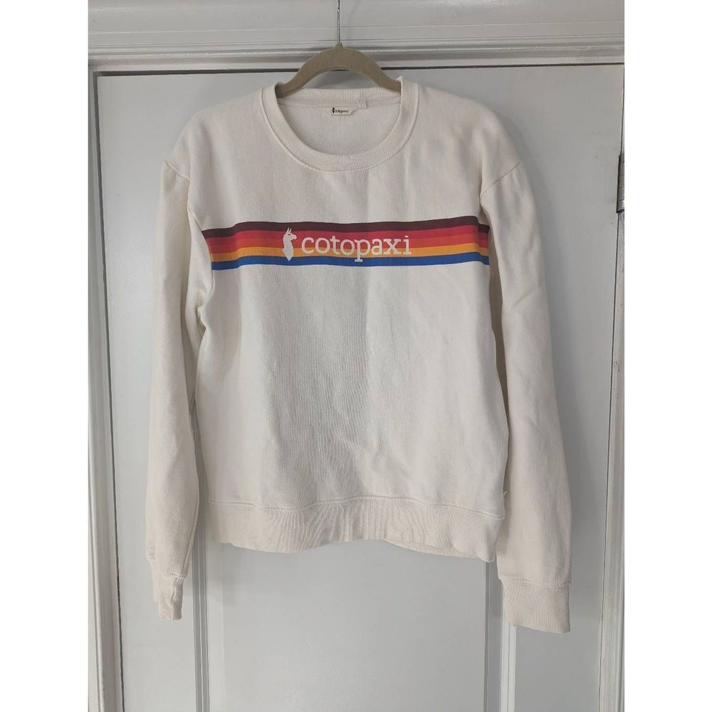 Cotopaxi On the Horizon Crewneck Sweatshirt women's size Large off white rainbow